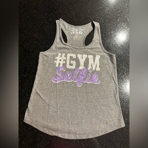 Grey Racerback Graphic Tank